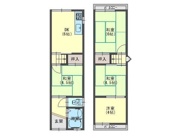 米崎町貸テラスの物件間取画像